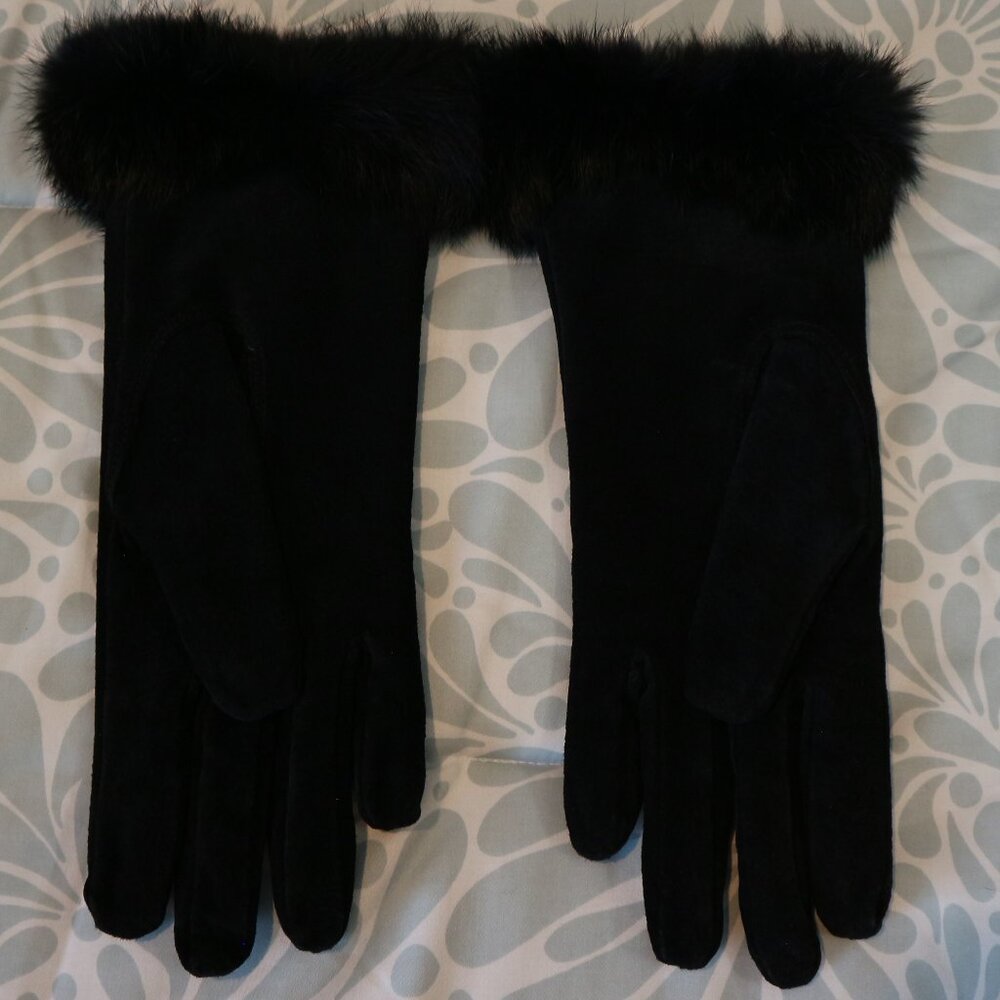 Women's Fur Cuffed Driving Gloves